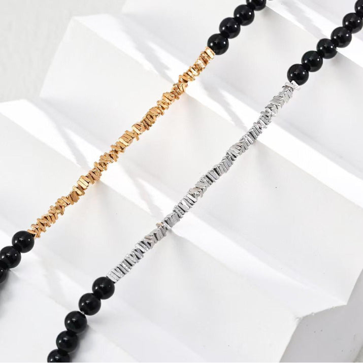 Obsidian Silver Necklace